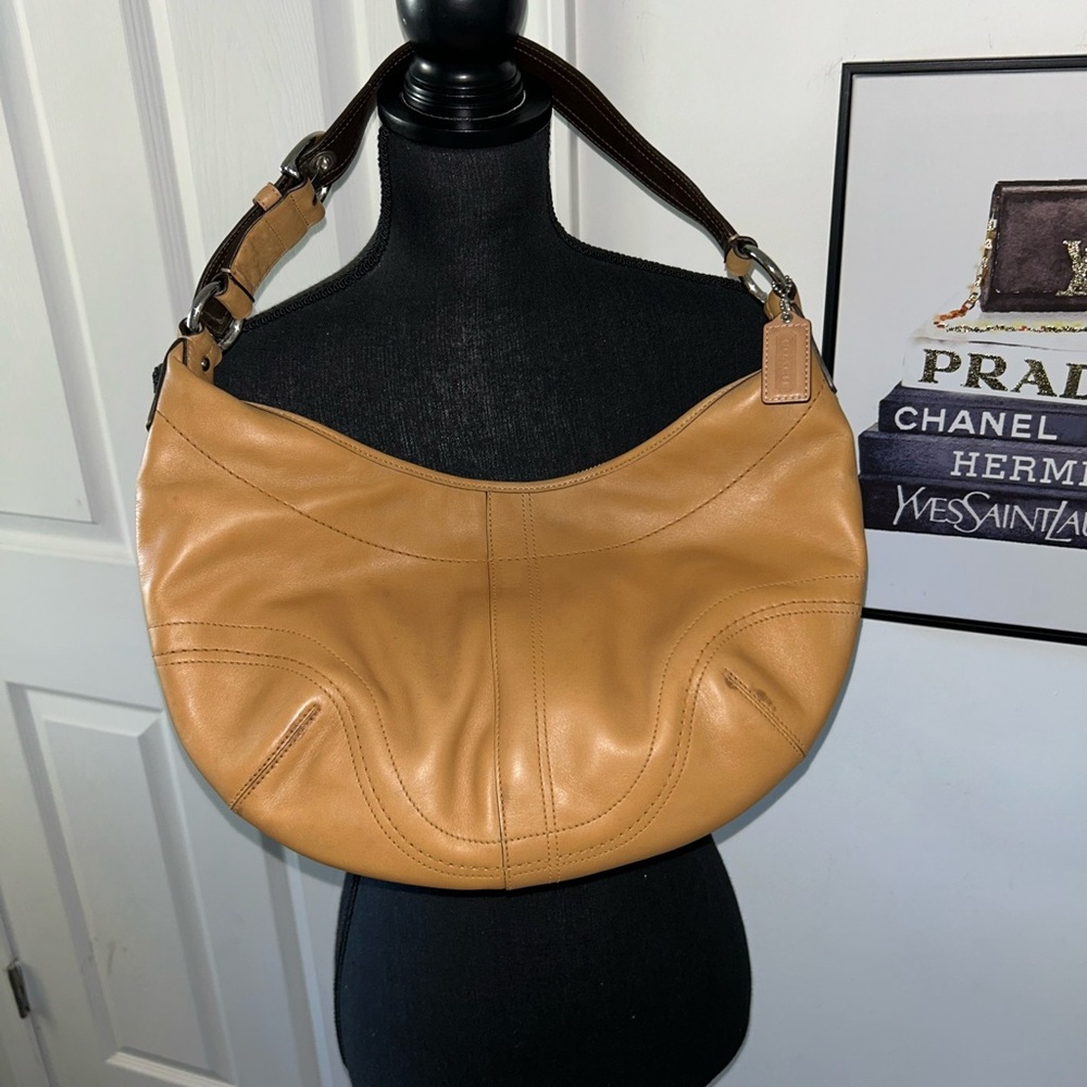 Coach Tan Leather Shoulder Bag